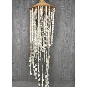 Large seashell wind chime handing macramé style decoration boho 45 inches